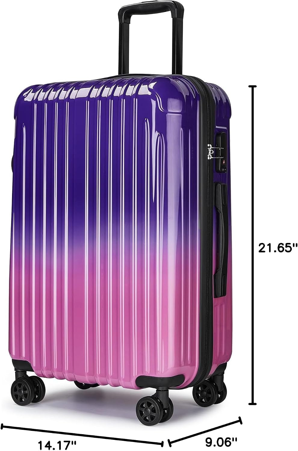 Expandable Carry on Luggage Suitcase with Wheels