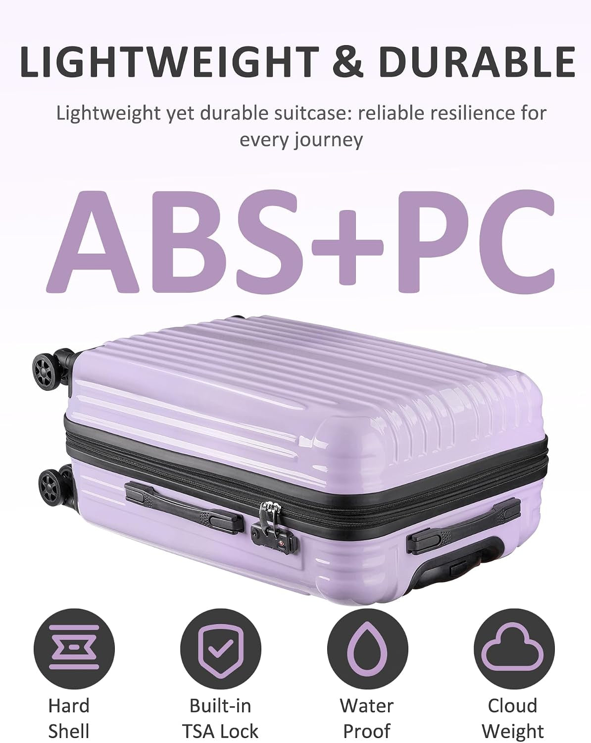 Expandable Carry on Luggage Suitcase with Wheels