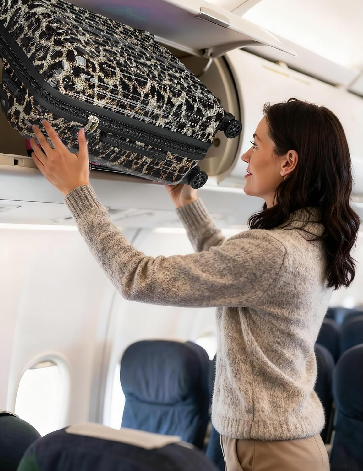 Expandable Checked Luggage Suitcase with Wheels