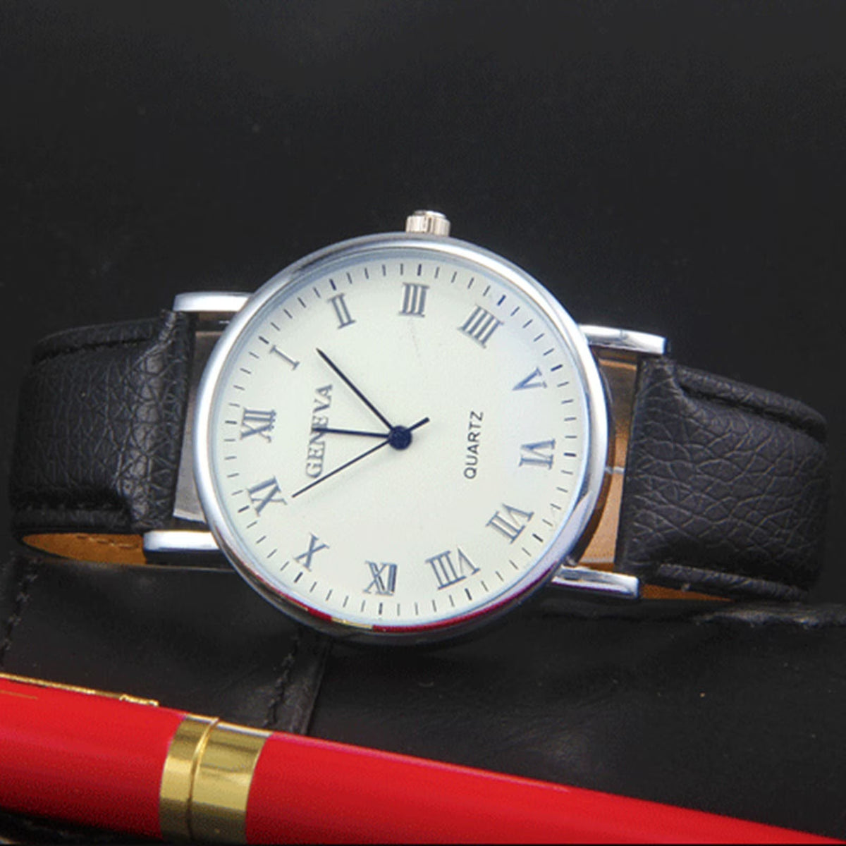 Ausyst Men'S Watch Fashion Luxury Faux Leather Mens Quartz Analog Watches Gift for Men up to 65% Off