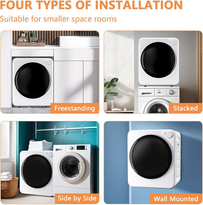 1.8 Cu.Ft Portable Clothes Dryer and 22Lbs Washing Machine Set