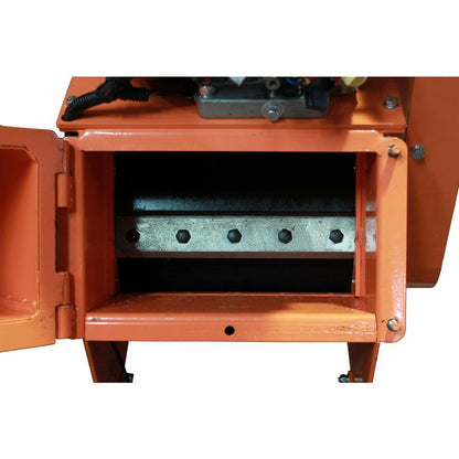 5 In. 14 HP Kohler Engine Gas Powered Commercial Chipper Shredder Kit, Electric Start, Hour Meter, Wheel Base Extension