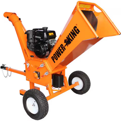 5 In. 14 HP Kohler Engine Gas Powered Commercial Chipper Shredder Kit, Electric Start, Hour Meter, Wheel Base Extension