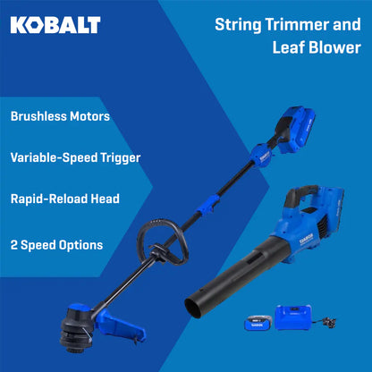 Gen4 40-Volt Cordless Battery String Trimmer and Leaf Blower and Combo Kit 4.0 Ah (Battery Included) (Charger Included)