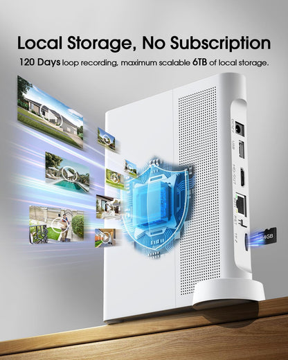 Solar Security Camera Wireless Outdoor, 2K Ultra Clear Home Security Camera System, No Subscription, Smart Human Detection, Easy Installation, 5Ghz & 2.4Ghz Wifi
