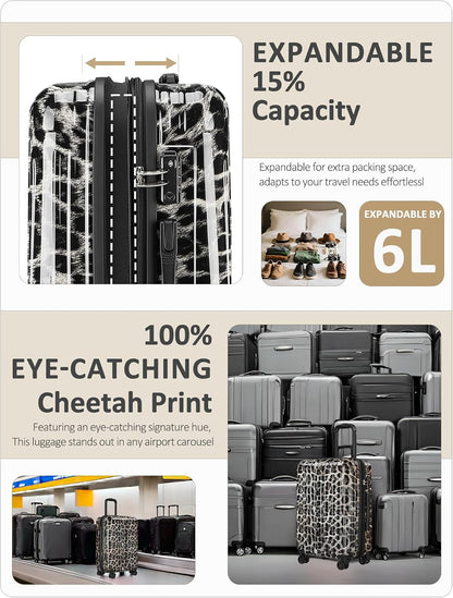 Expandable Checked Luggage Suitcase with Wheels
