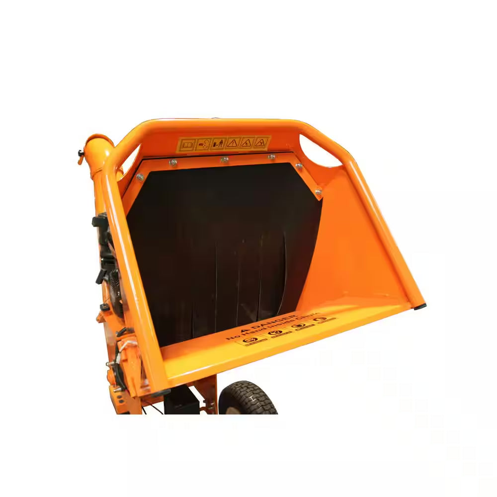 5 In. 14 HP Kohler Engine Gas Powered Commercial Chipper Shredder Kit, Electric Start, Hour Meter, Wheel Base Extension