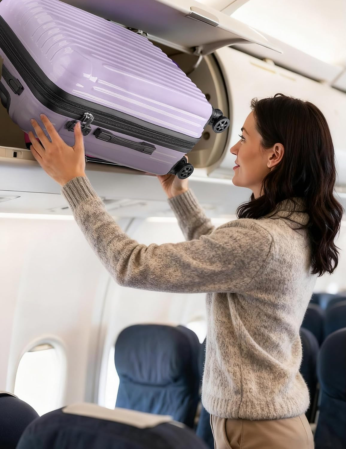 Expandable Carry on Luggage Suitcase with Wheels