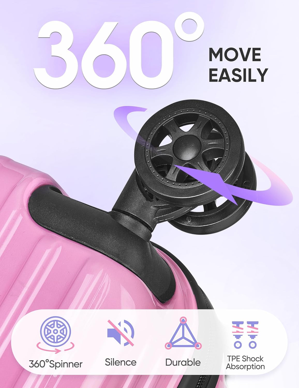 Expandable Carry on Luggage Suitcase with Wheels