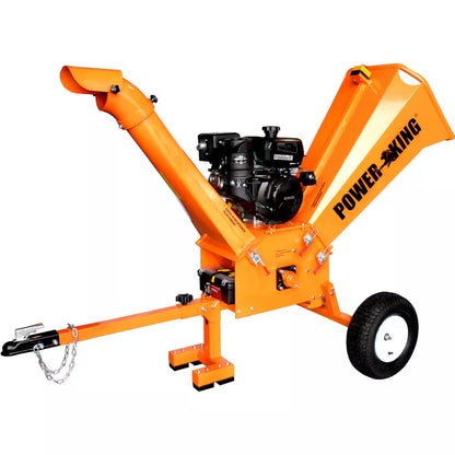5 In. 14 HP Kohler Engine Gas Powered Commercial Chipper Shredder Kit, Electric Start, Hour Meter, Wheel Base Extension