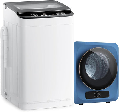 Portable Washer and Dryer Combo Set, 28 Lbs Fully Automatic Washing Machine, 1.5 Cuft Portable Dryers, Compact Washer and Dryer for Apartment, RV, Dorm