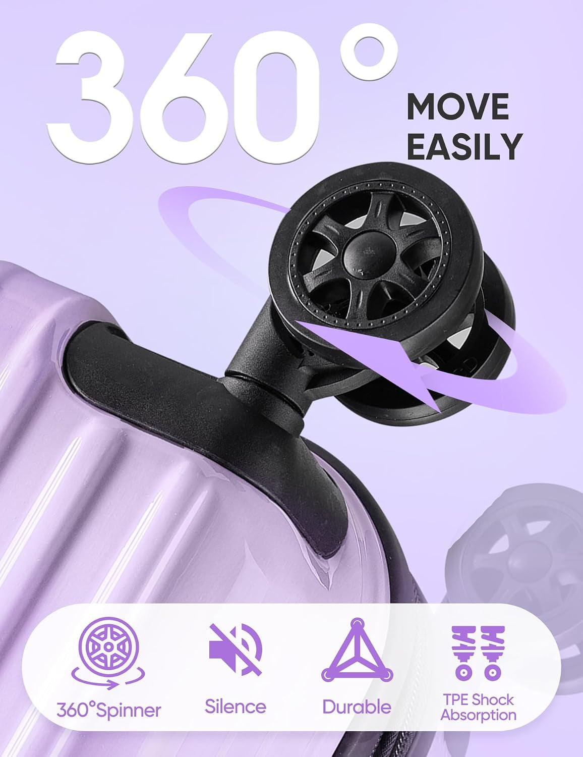 Expandable Carry on Luggage Suitcase with Wheels
