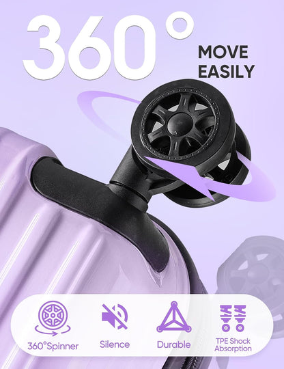 Expandable Carry on Luggage Suitcase with Wheels