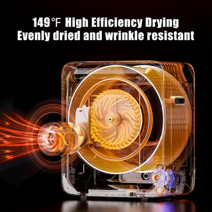Portable Washer and Dryer Combo Set, 28 Lbs Fully Automatic Washing Machine, 1.5 Cuft Portable Dryers, Compact Washer and Dryer for Apartment, RV, Dorm