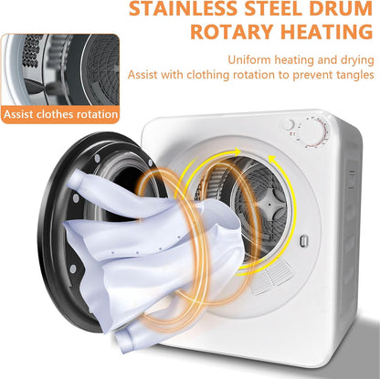 1.8 Cu.Ft Portable Clothes Dryer and 22Lbs Washing Machine Set