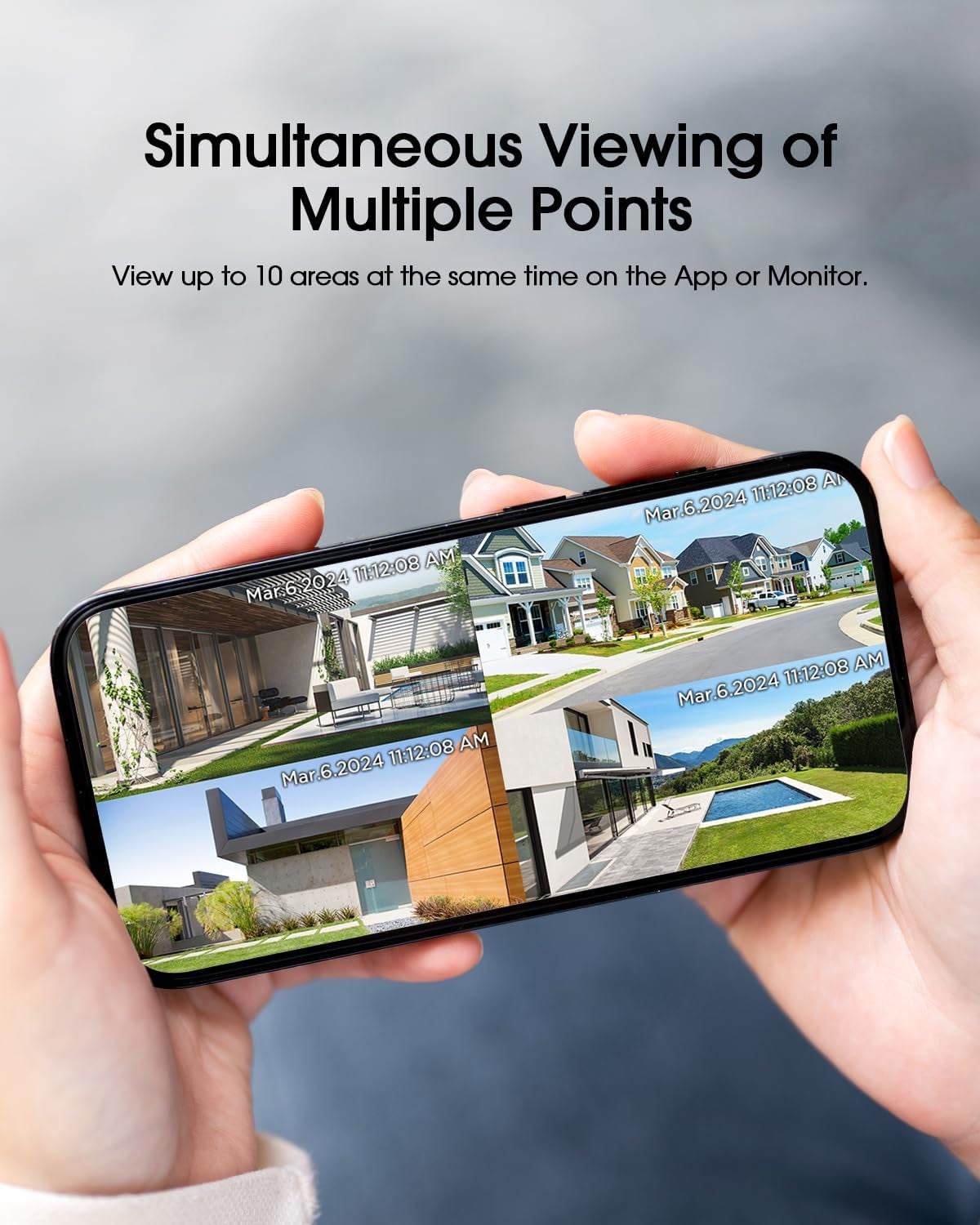 Solar Security Camera Wireless Outdoor, 2K Ultra Clear Home Security Camera System, No Subscription, Smart Human Detection, Easy Installation, 5Ghz & 2.4Ghz Wifi