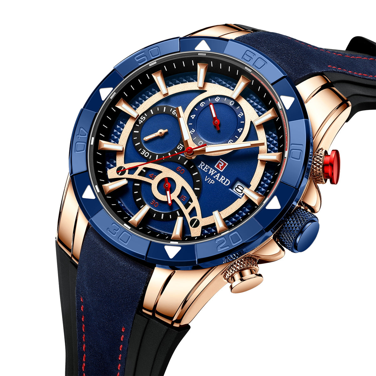Men'S Watch Calendar Watch Tape Quartz Watch Six-Pin Watch Business Men'S Watch