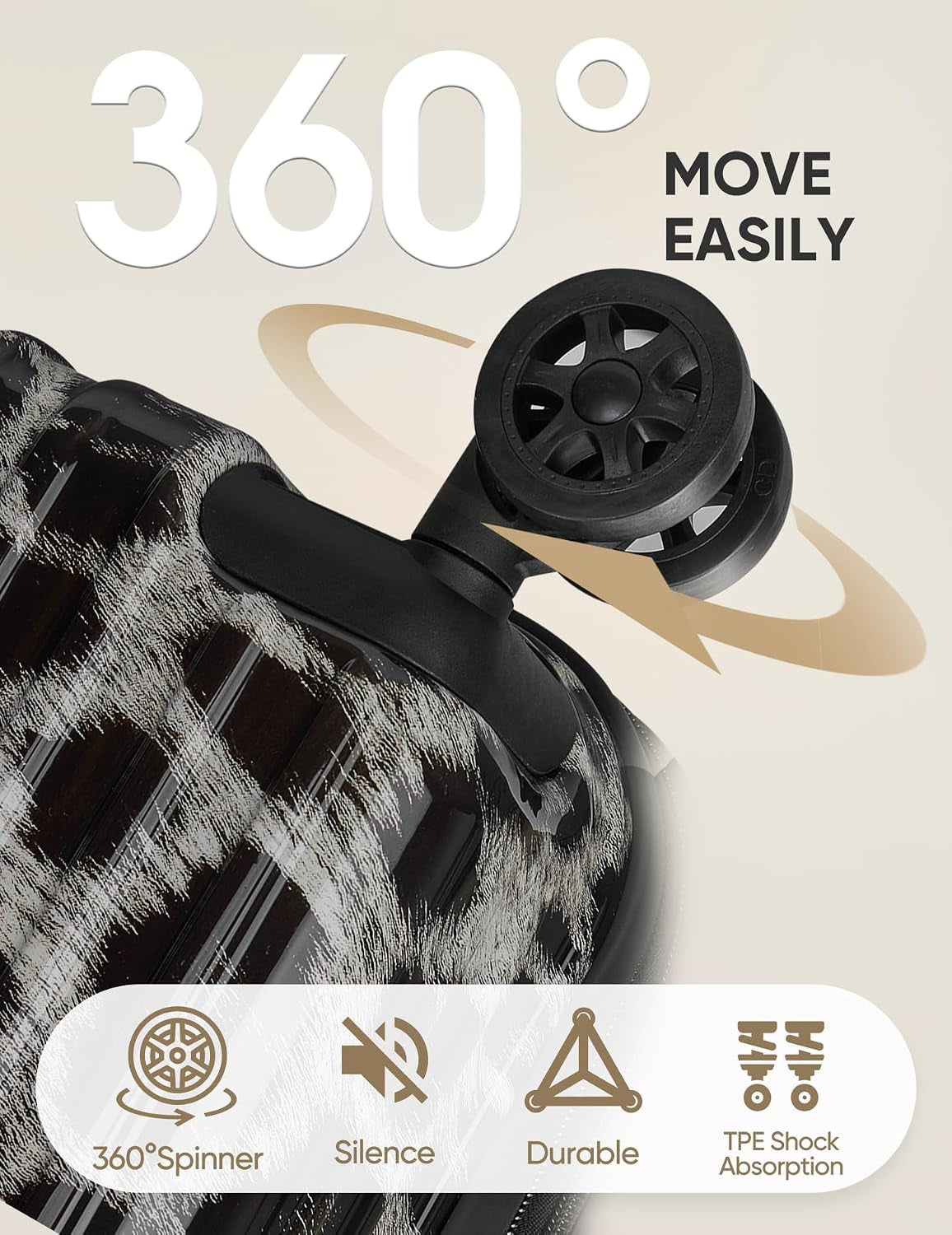 Expandable Checked Luggage Suitcase with Wheels