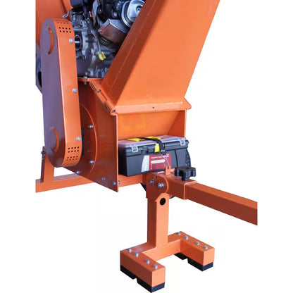 5 In. 14 HP Kohler Engine Gas Powered Commercial Chipper Shredder Kit, Electric Start, Hour Meter, Wheel Base Extension