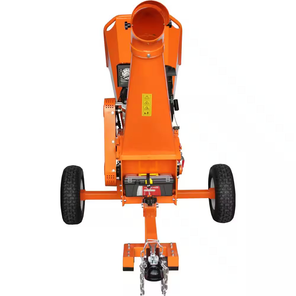 5 In. 14 HP Kohler Engine Gas Powered Commercial Chipper Shredder Kit, Electric Start, Hour Meter, Wheel Base Extension