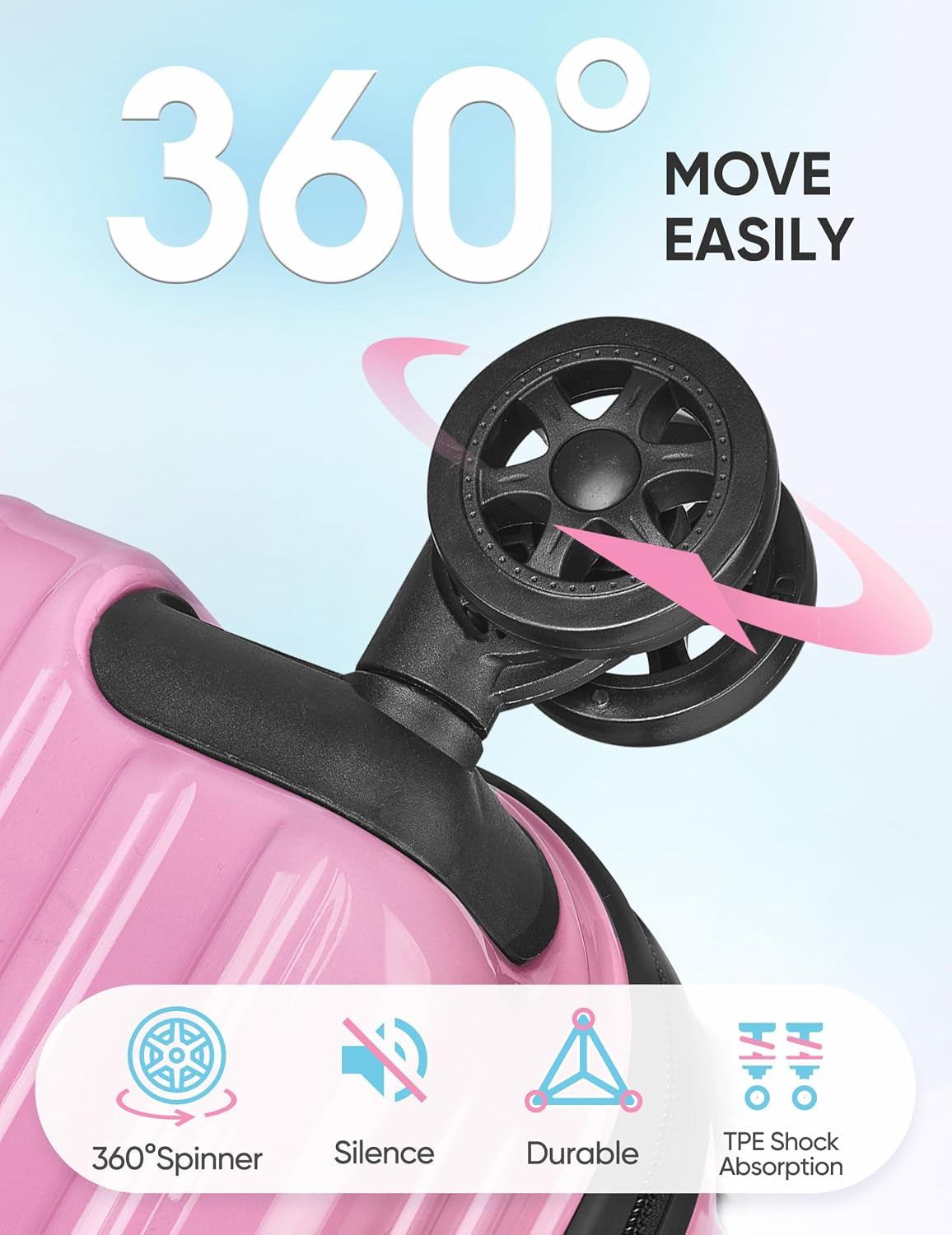 Expandable Carry on Luggage Suitcase with Wheels