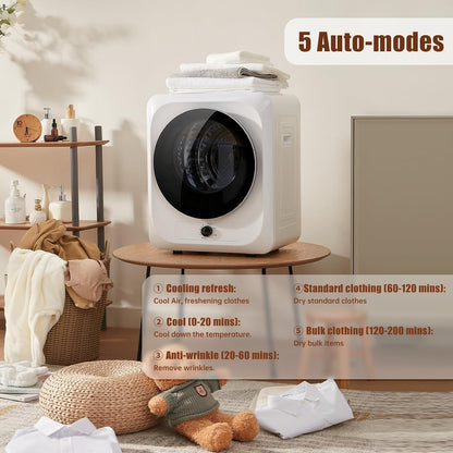 Portable Washer and Dryer Combo Set, 28 Lbs Fully Automatic Washing Machine, 1.5 Cuft Portable Dryers, Compact Washer and Dryer for Apartment, RV, Dorm