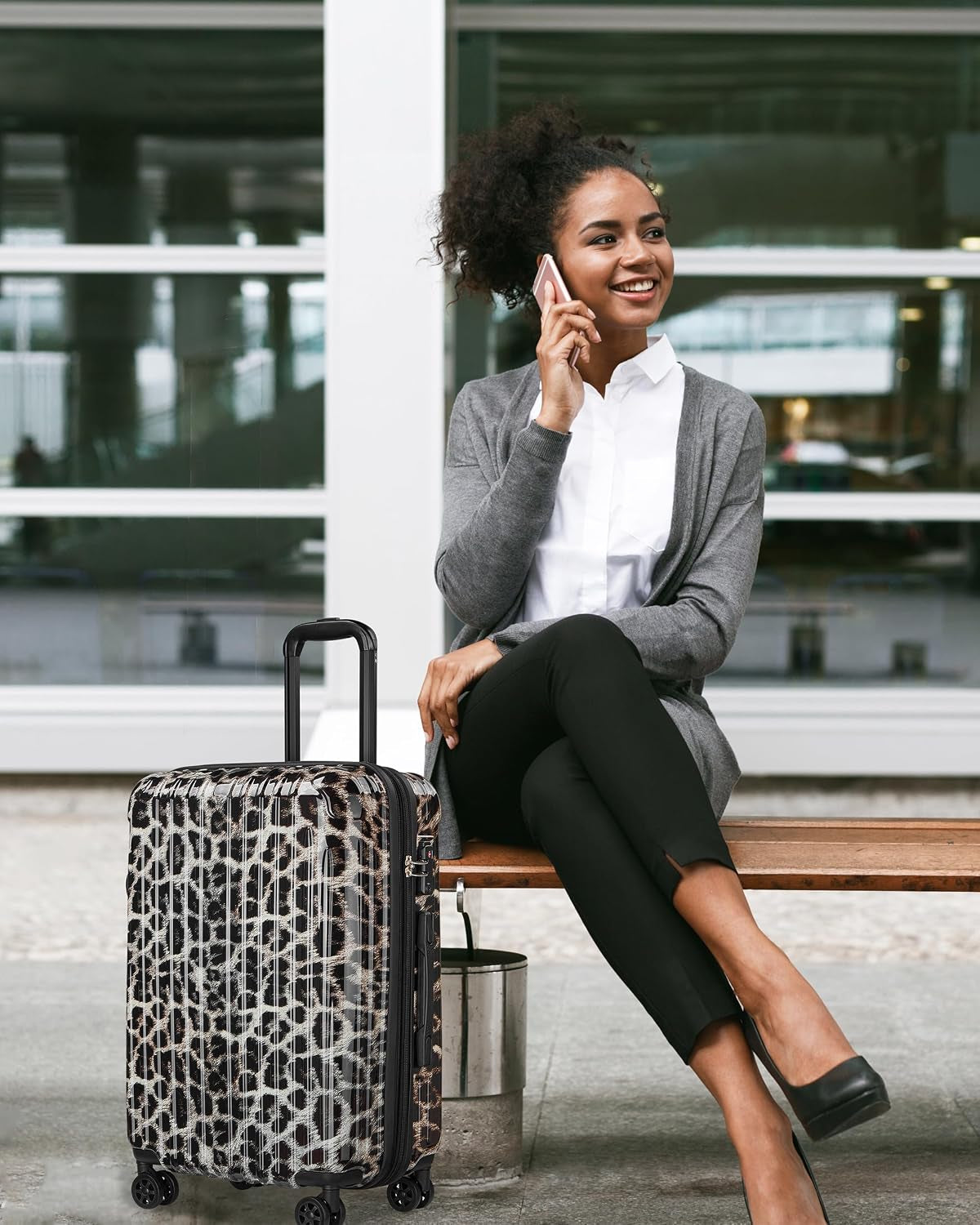Expandable Checked Luggage Suitcase with Wheels
