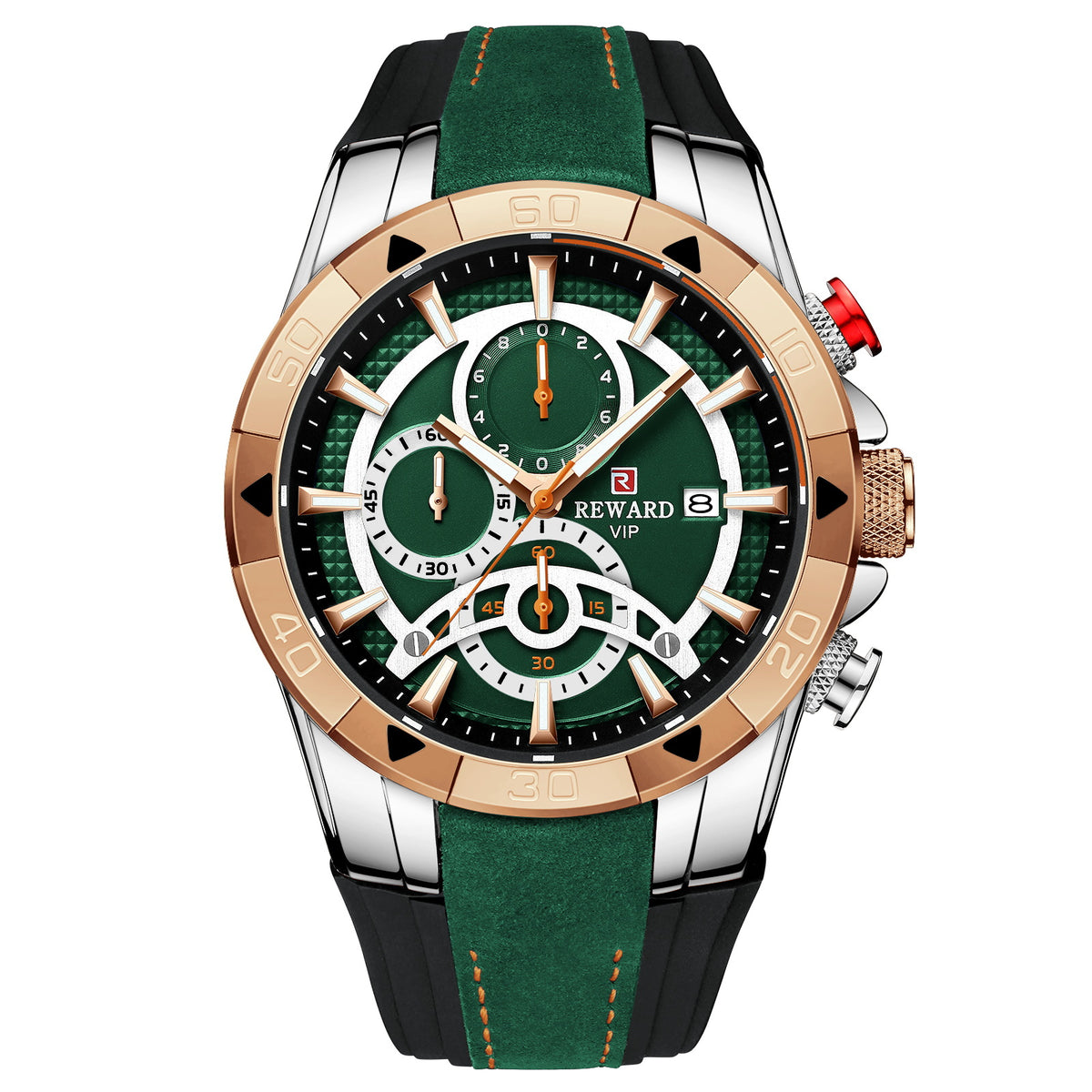 Men'S Watch Calendar Watch Tape Quartz Watch Six-Pin Watch Business Men'S Watch