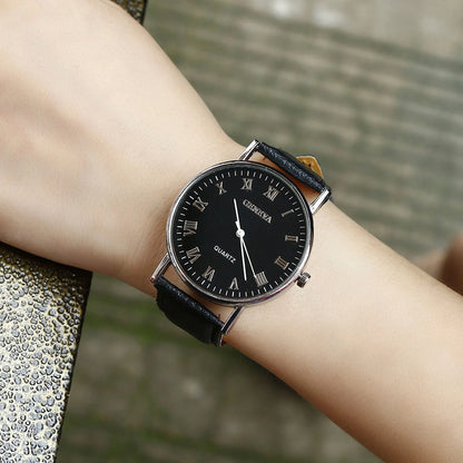 Ausyst Men'S Watch Fashion Luxury Faux Leather Mens Quartz Analog Watches Gift for Men 50% off Clearance