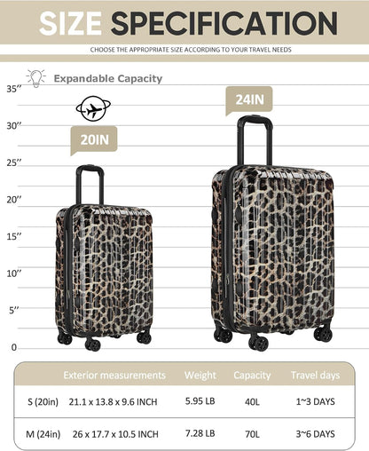 Expandable Checked Luggage Suitcase with Wheels