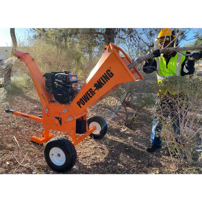 5 In. 14 HP Kohler Engine Gas Powered Commercial Chipper Shredder Kit, Electric Start, Hour Meter, Wheel Base Extension