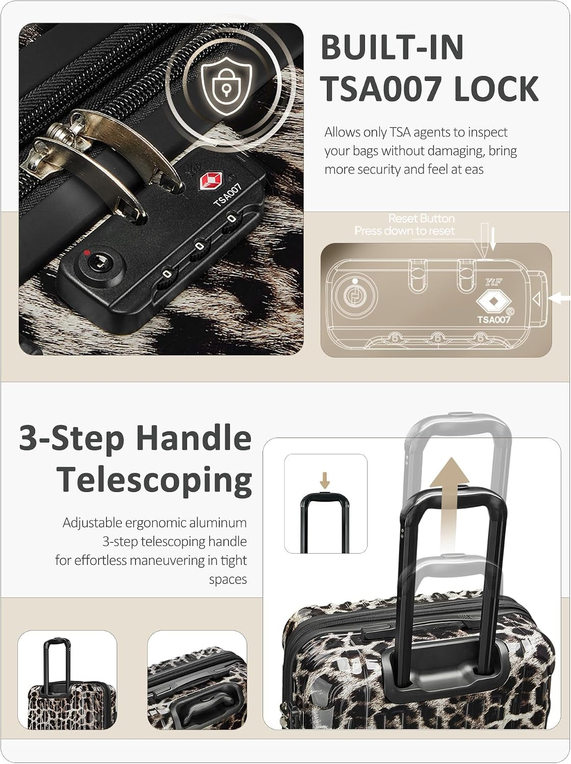 Expandable Checked Luggage Suitcase with Wheels