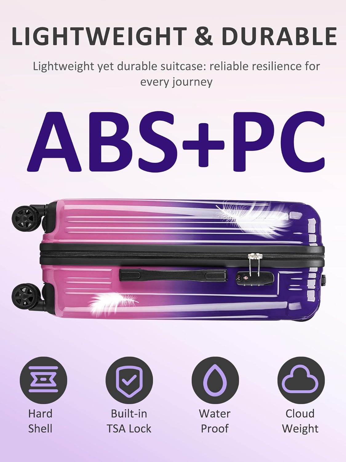 Expandable Carry on Luggage Suitcase with Wheels
