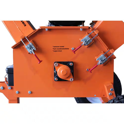 5 In. 14 HP Kohler Engine Gas Powered Commercial Chipper Shredder Kit, Electric Start, Hour Meter, Wheel Base Extension