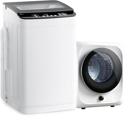 Portable Washer and Dryer Combo Set, 28 Lbs Fully Automatic Washing Machine, 1.5 Cuft Portable Dryers, Compact Washer and Dryer for Apartment, RV, Dorm