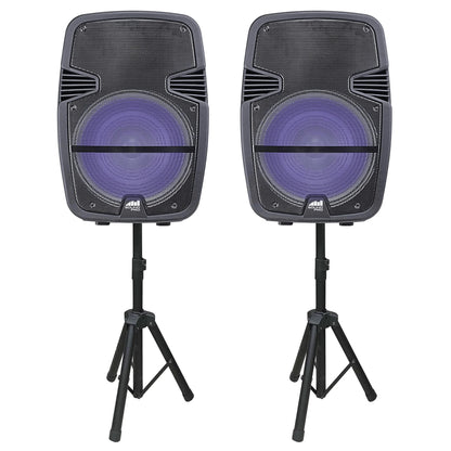 Naxa Dual 15" Bluetooth TWS Party Speakers - Refurbished